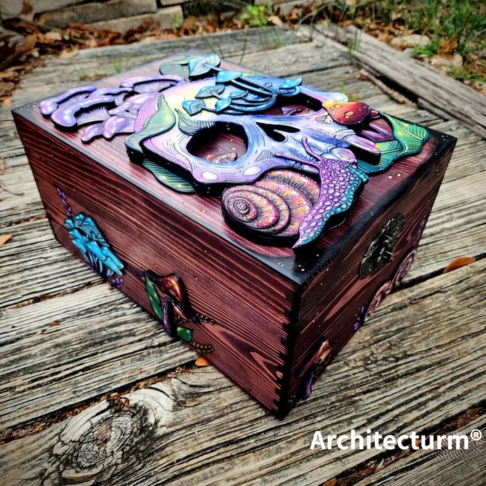 2023 Architecturm Skull and Nature Hidden Key Box