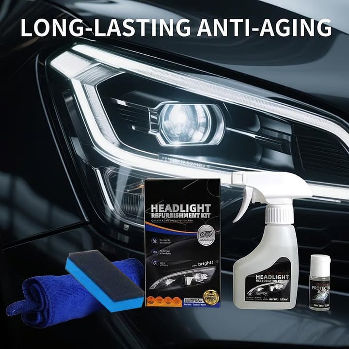 π Automotive Headlamp Restoration Fluid, blurring enhanced crystalline coating refurbisher