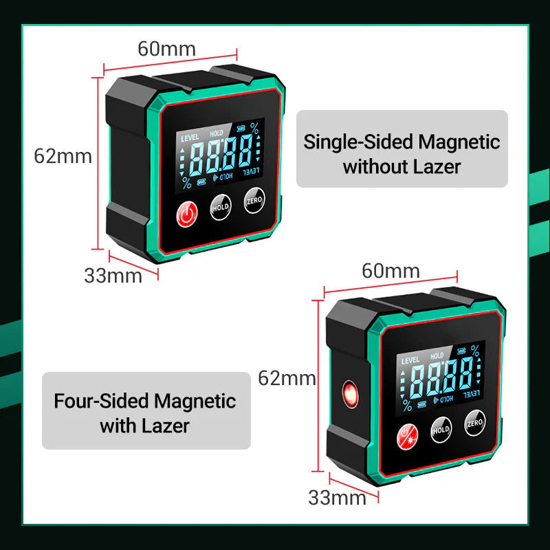 🎁🎁2025 Hot Sale 50% OFF💥Magnetic Digital Angle Finder with Electronic Laser