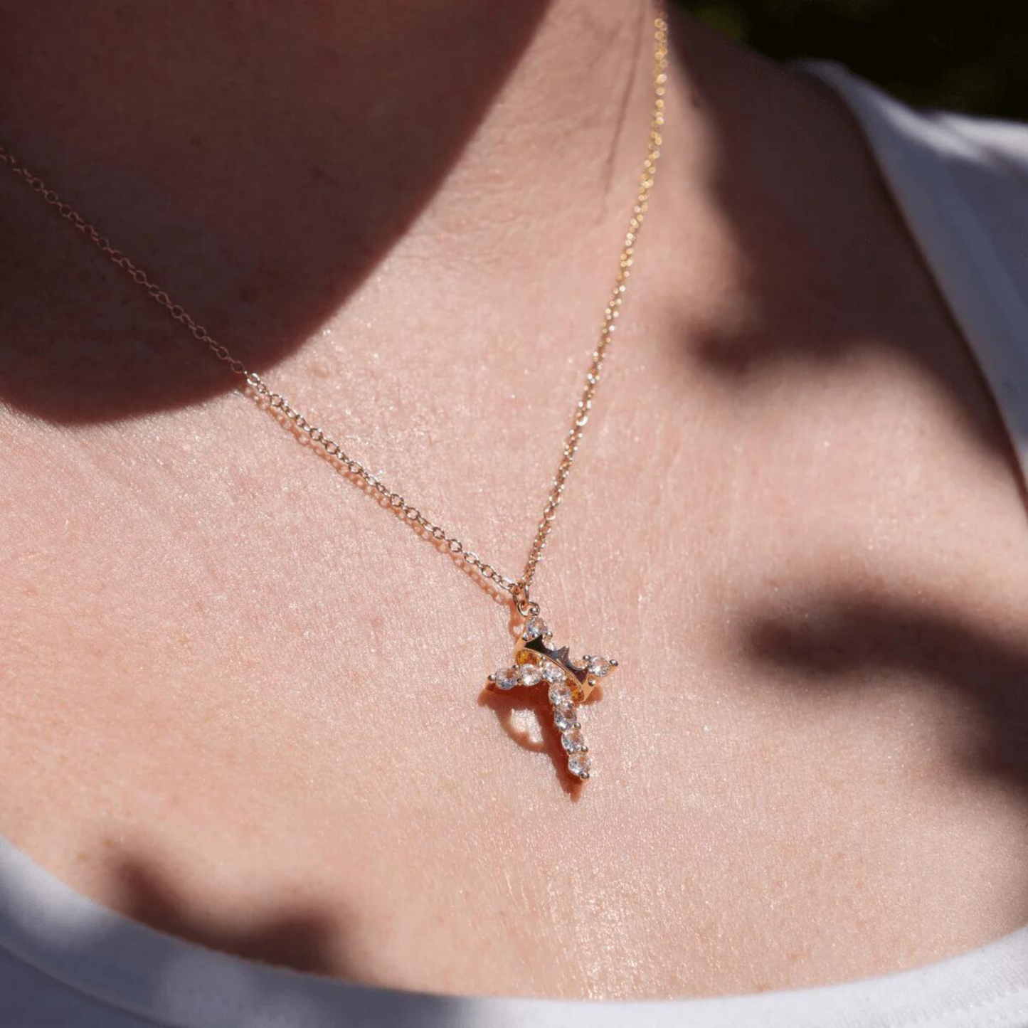 CROSS & CROWN NECKLACE
