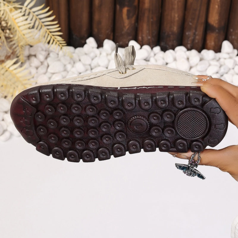 Women's Low Top Lace-up Stitching Flat Shoes 24-hour delivery from the US