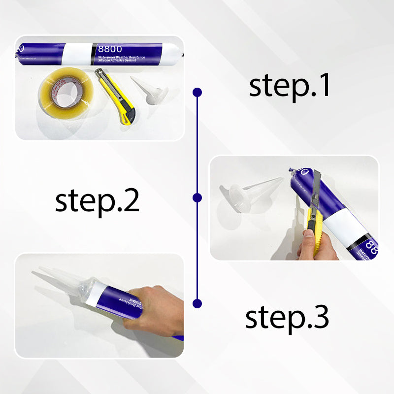 Silicone adhesive sealantš„waterproof and weatherproof against mold and mildew
