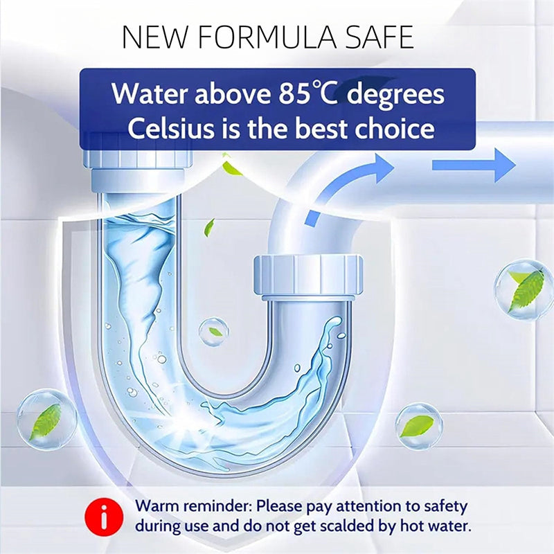 ๐๐ฅ Powerful Pipe Dredging Agent for Kitchen and Toilet Pipelines - Dissolves 200+ Blockages and Kills of Bacteria