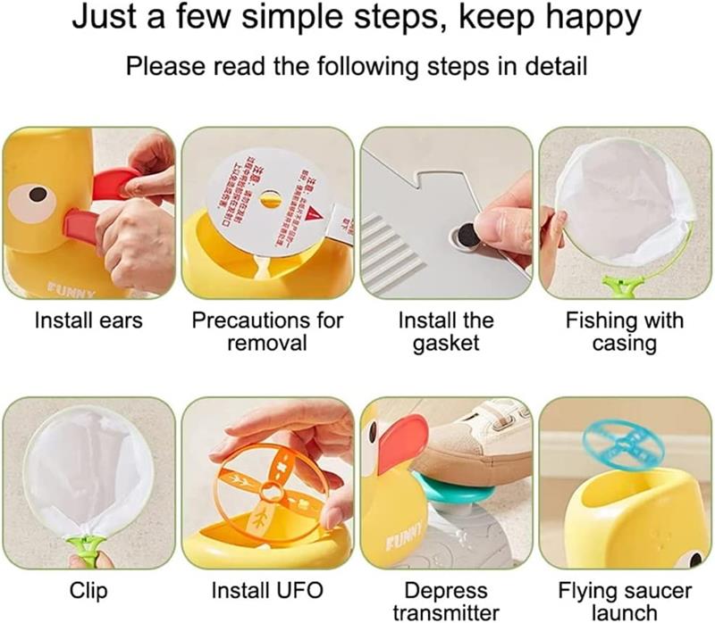 Flying Disc Launcher Toy for Kids