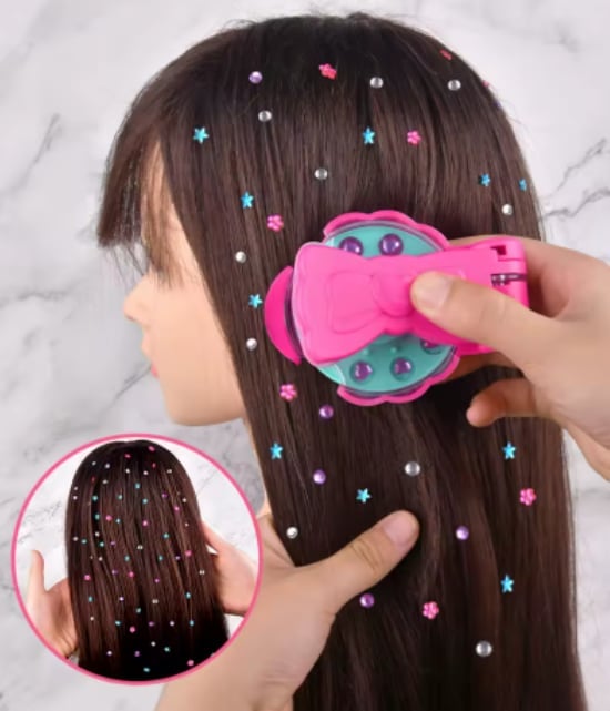 💎Glitter Diamond Styling Tools Hair Gemstone Styling Set