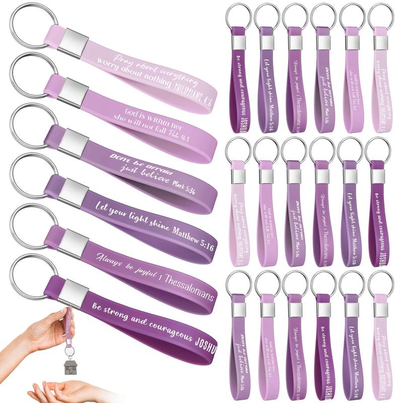 🔥LAST DAY 50% OFF - ✨24/36/100Pcs Bible Verse Keychain Christian Trendy Keychain Wristlet