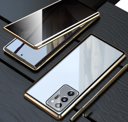 Magnetic Tempered Glass Double-sided Phone Case For Samsung