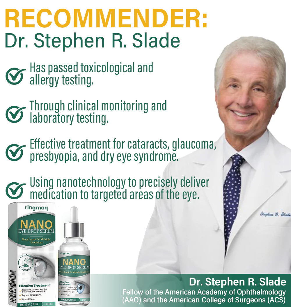 ringmaq Nano Eye Drops Serum ✅FDA Approved(Suitable for presbyopia, dry eye syndrome, glaucoma, and cataracts) 👀
