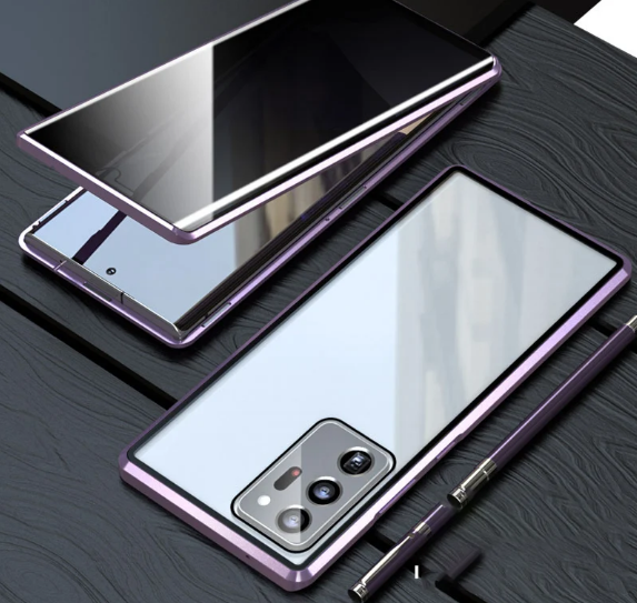 Magnetic Tempered Glass Double-sided Phone Case For Samsung