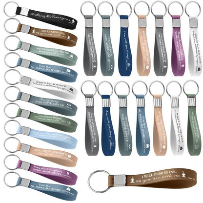 🔥LAST DAY 50% OFF - ✨24/36/100Pcs Bible Verse Keychain Christian Trendy Keychain Wristlet