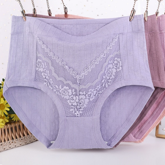 23 Plus Size LeakProof Lace Cotton Panties