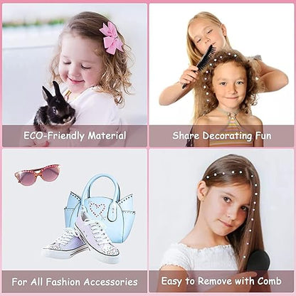 💎Glitter Diamond Styling Tools Hair Gemstone Styling Set