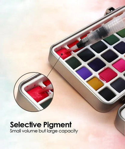 Premium Watercolor Set Of 50 With Brush