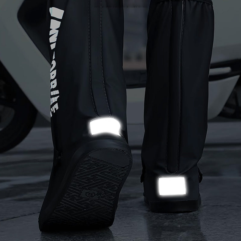 [Pratical Gift] All-Round Long Waterproof Rain Boot Shoe Cover with Reflector