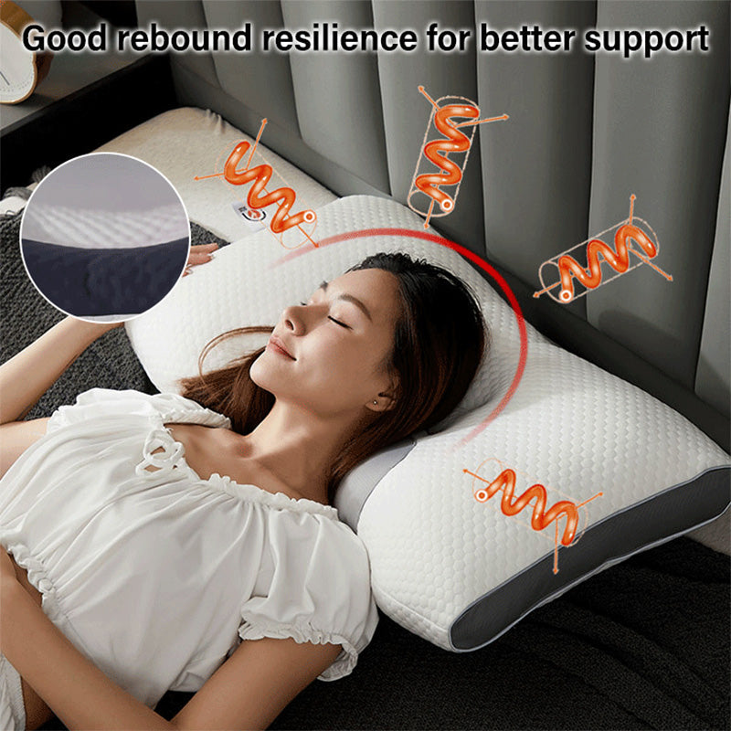 2025 Antibacterial Neck Support Sleep-Aid Massage Pillow