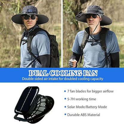 Ultralight Solar Fan Sun Hat