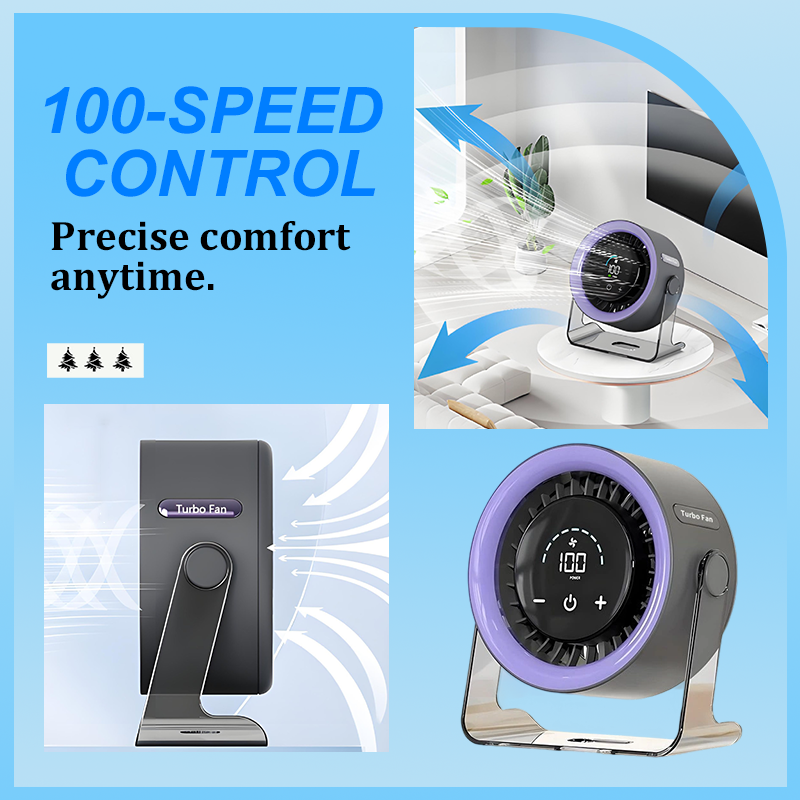 Hot Sale£¨50%OFF£© 100-Speed Mini Desk Fan with Digital Display