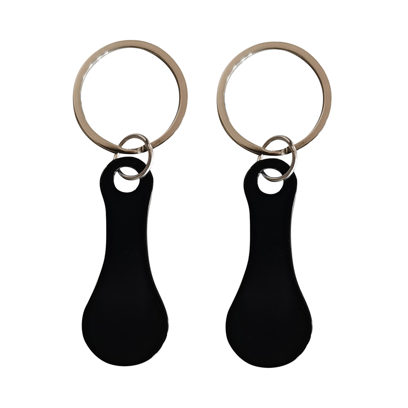2 Pieces Stainless Steel Shopping Trolley Token Keyrings